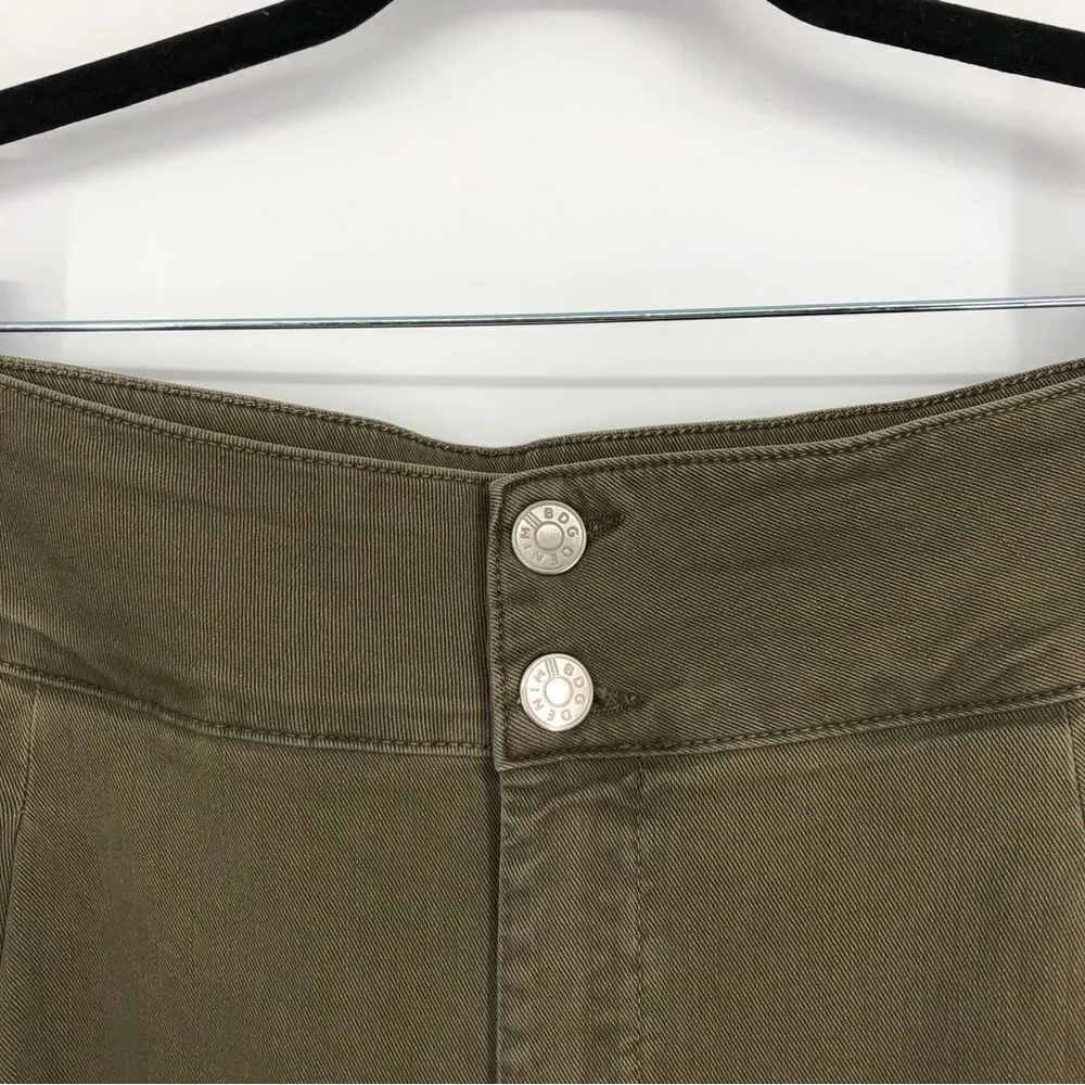 Urban Outfitters BDG High Rise Wide Leg Jeans Moss Green Womens‎ 10 Crop